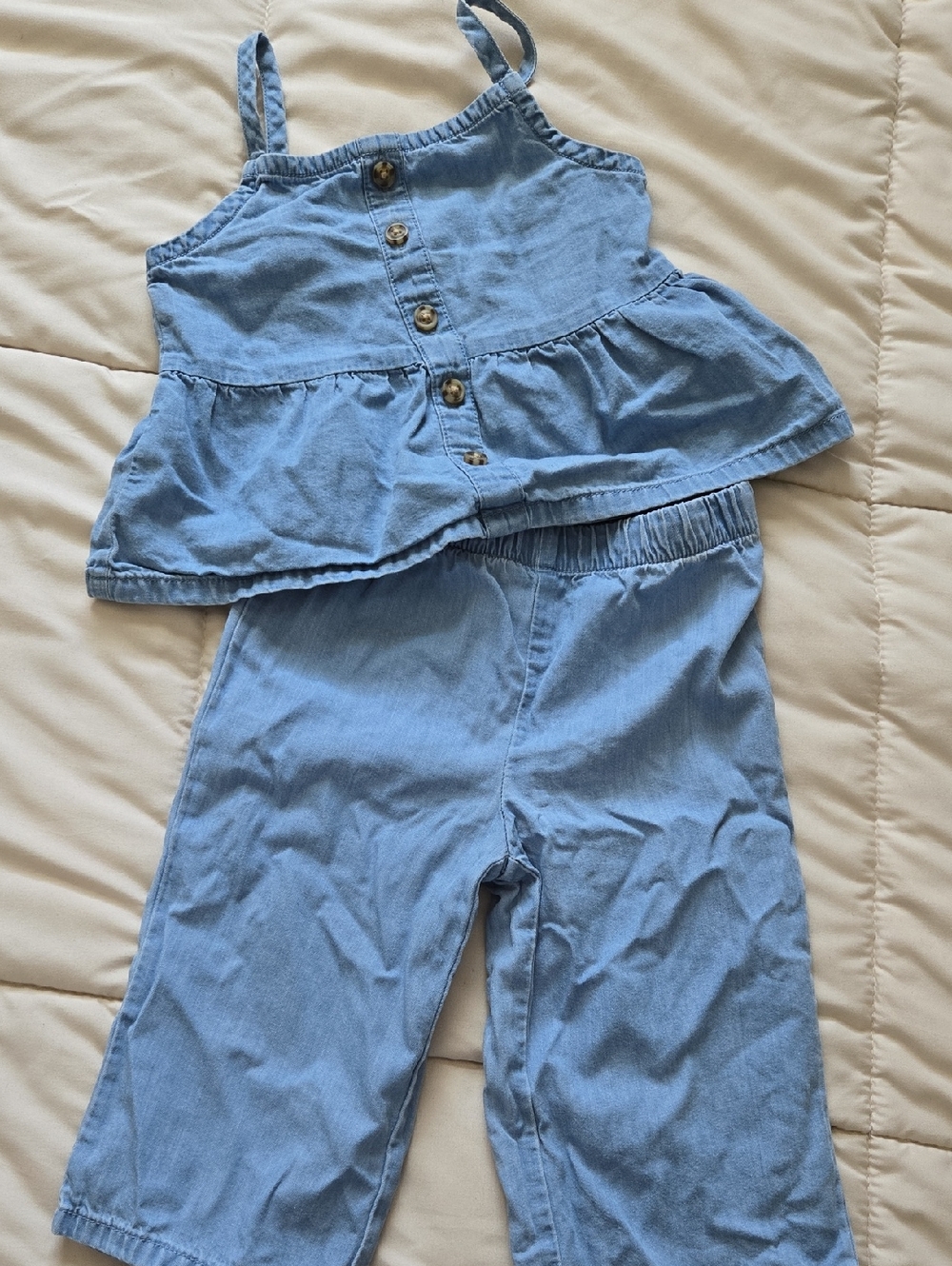 okie dokie Toddler Light Blue Denim-Style  Set